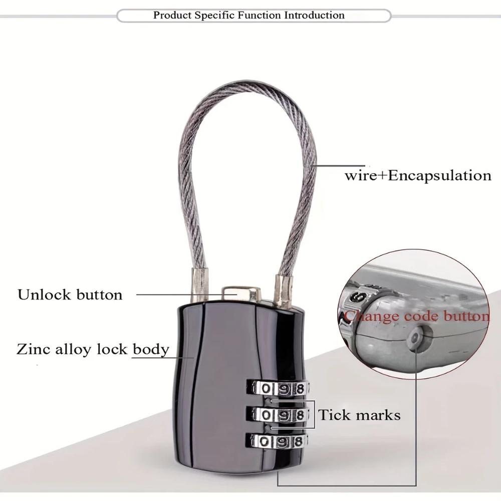 Luggage Travel Lock, School Gym Storage Cabinet Luggage Lock, File Cabinet Tool Box Case Password Lock