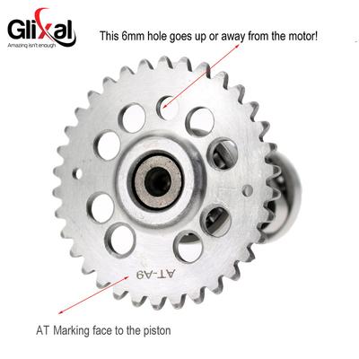Glixal GY6 125cc 150cc Högpresterande Racing Kamaxel för 152QMI 157QMJ Skoter ATV, A8 A9 A10 A11 A12 A13 A14 A15 Kamaxel