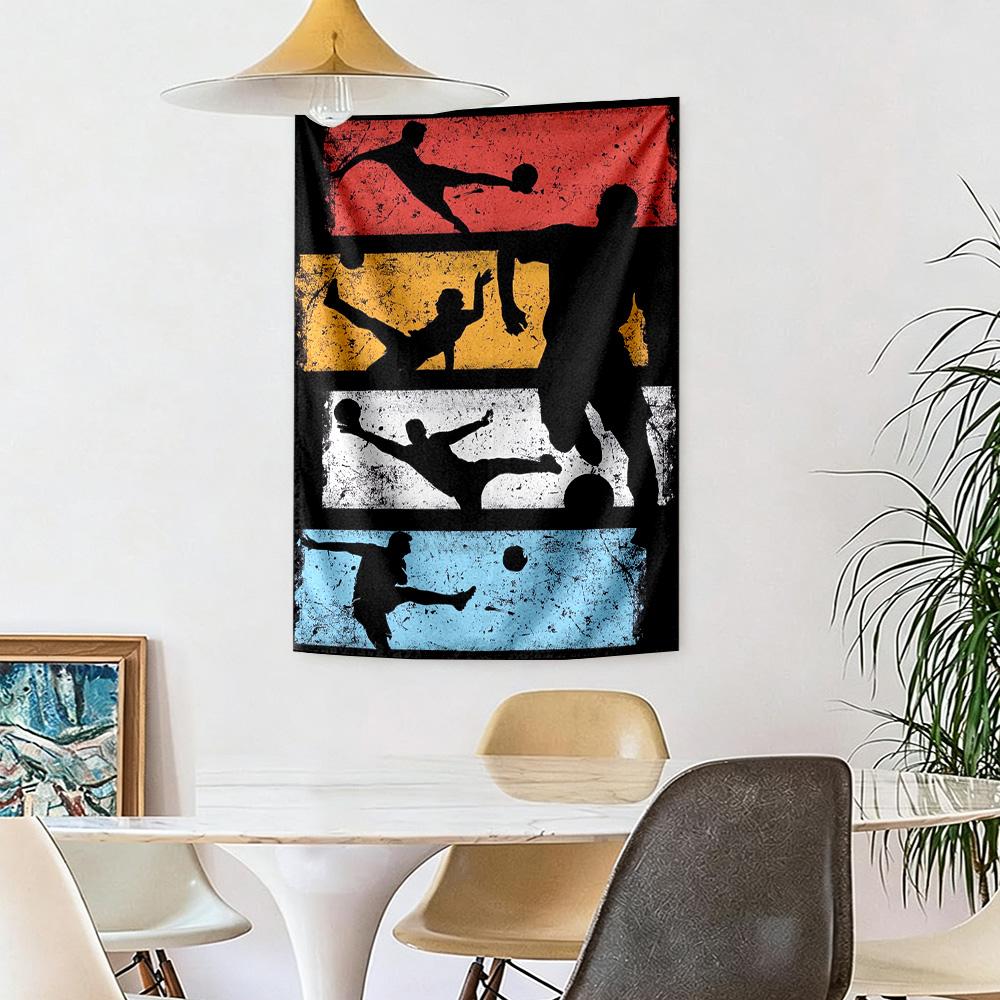 Soccer Wall Decor Tapestry Art For Pet Memorial Birthdaywedding Party Backdrop Family Gift