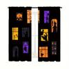 Set Of 2 Halloween Themed Pattern Printed Curtains Window Decorations Home Room Curtain Made Polyester