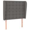 VidaXL Headboard with Ears Grey 103x23x118-128 Cm Faux Leather3118044