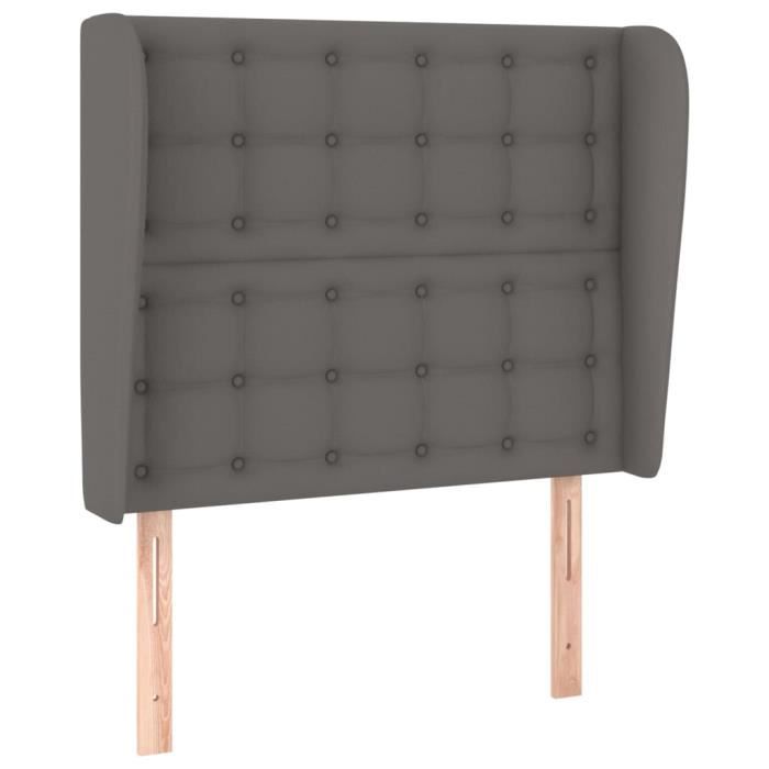 VidaXL Headboard with Ears Grey 103x23x118-128 Cm Faux Leather3118044