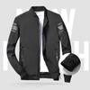 Stand Collar Long Sleeve Zipper Closure Pockets Men Jacket Spring Autumn Thin Style Solid Color Slim Baseball Jacket Coat