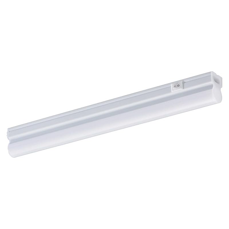 OHM LED Evlite Smukła Listwa Oświetleniowa, 300mm, Biała Dzienna, z Przewodem Zasilającym, Wtyczka Typu 30cm, do Loftów, Pod Łóżko, Oświetlenia Pośredniego, Wystaw, Szafek