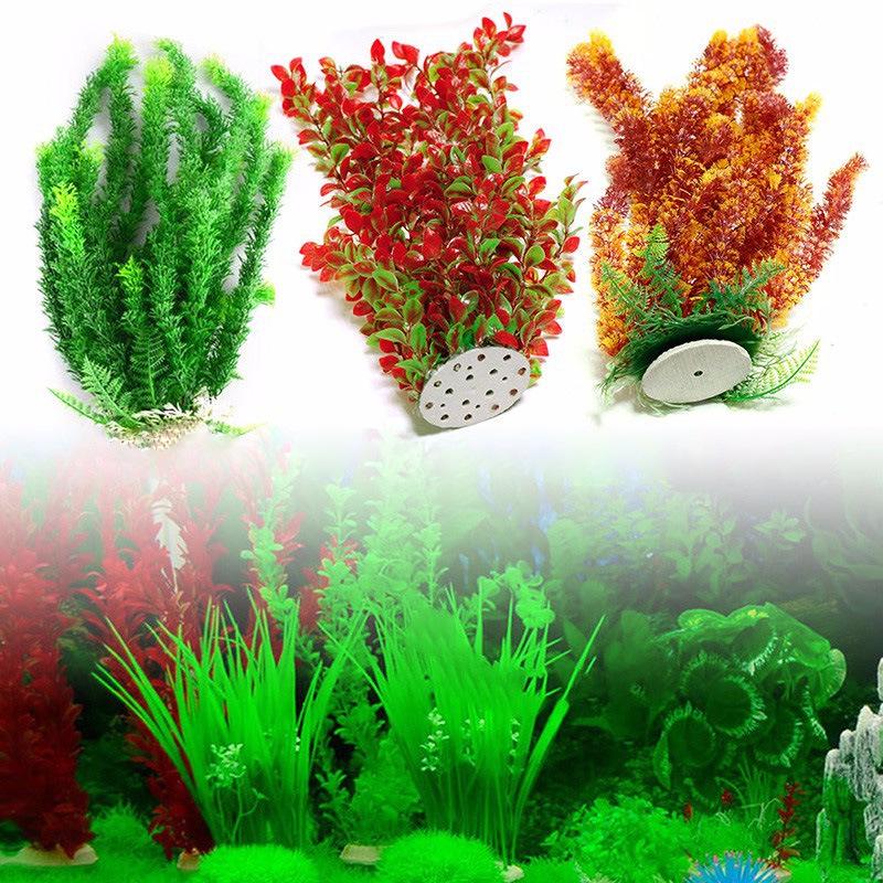 Aquarium Fish Tank Decorations: 46cm Simulation Underwater Plastic Aquatic Plants