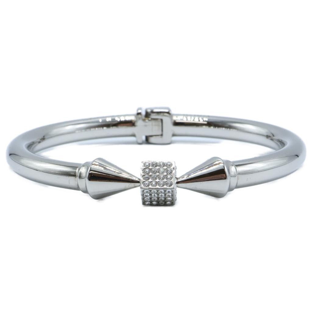 VITA FEDE [Beautiful Condition] Cube Rhinestone Bangle XS SilverUsed