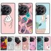 OnePlus 12 5G Cover - Fashion Black Soft Silicone Anti-fall Case, with Durable and Shockproof, For 6.82-inch CPH2583 OnePlus12 5G