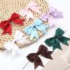 10Pcs Beige Purple Polyester Ribbon Bows Double Deck Bow Patch DIY Gift Clothes Decoration