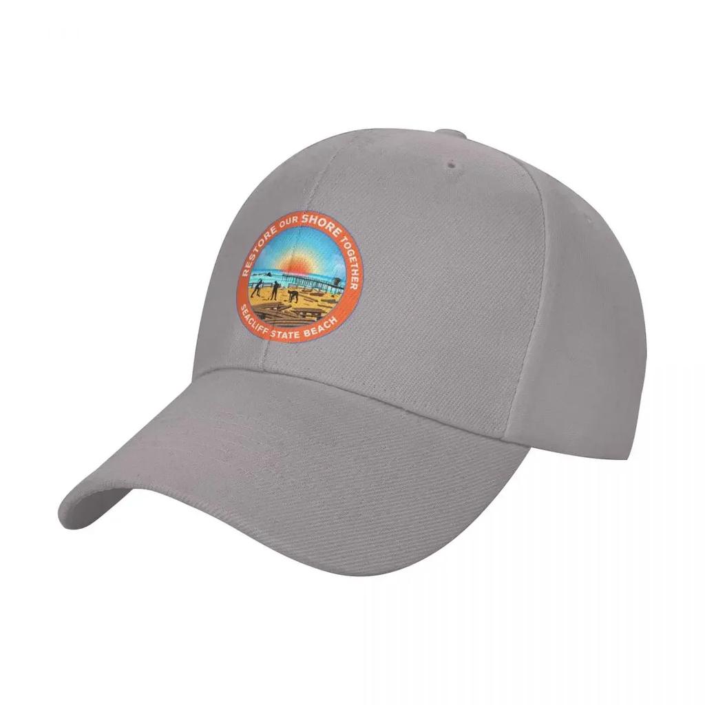 Restore Our Shore Together Seacliff State Beach California Black Baseball Cap Christmas Hat luxury woman cap Women Men's