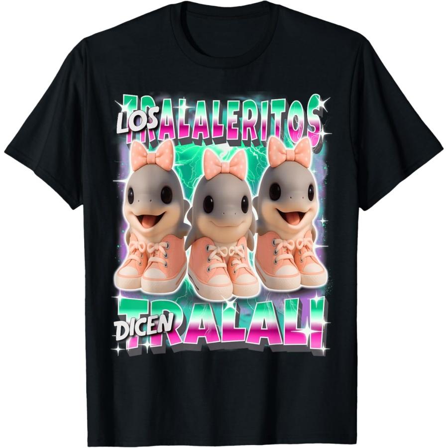 Детская футболка Tralaleritos Dicen Tralali Акула-мозголом Итальянская XXXXXL чёрный