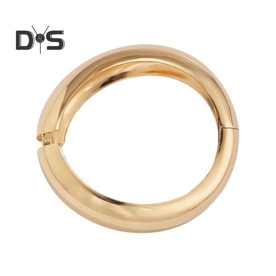 Gold Silver Bangle Bracelets Hiphop Wide Cuff Bangle Bracelet Irregular Wave Armband Jewelry for Women And Men
