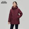 XueZhongFei Women's Mid-Length Hooded Down Jacket