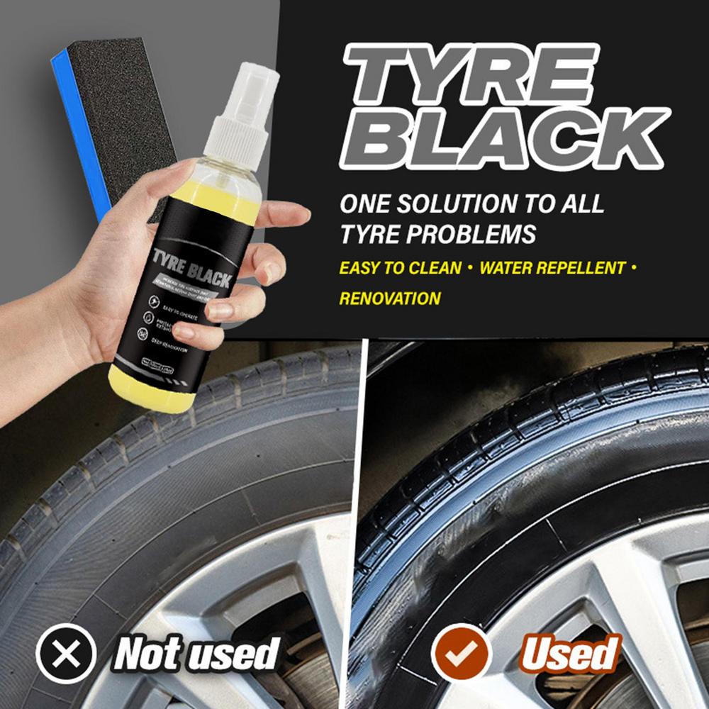 Sprayable Car Tire Shine Cleaner 100ml Automotive Wheel Cleaner Mild Tire Cleaner Wheel Cleaner Spray Long-Lasting Shine For Car