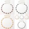 Bohemian Woman Metal Waist Chain With Pearl Embellishments For Summer Fashion Accessory