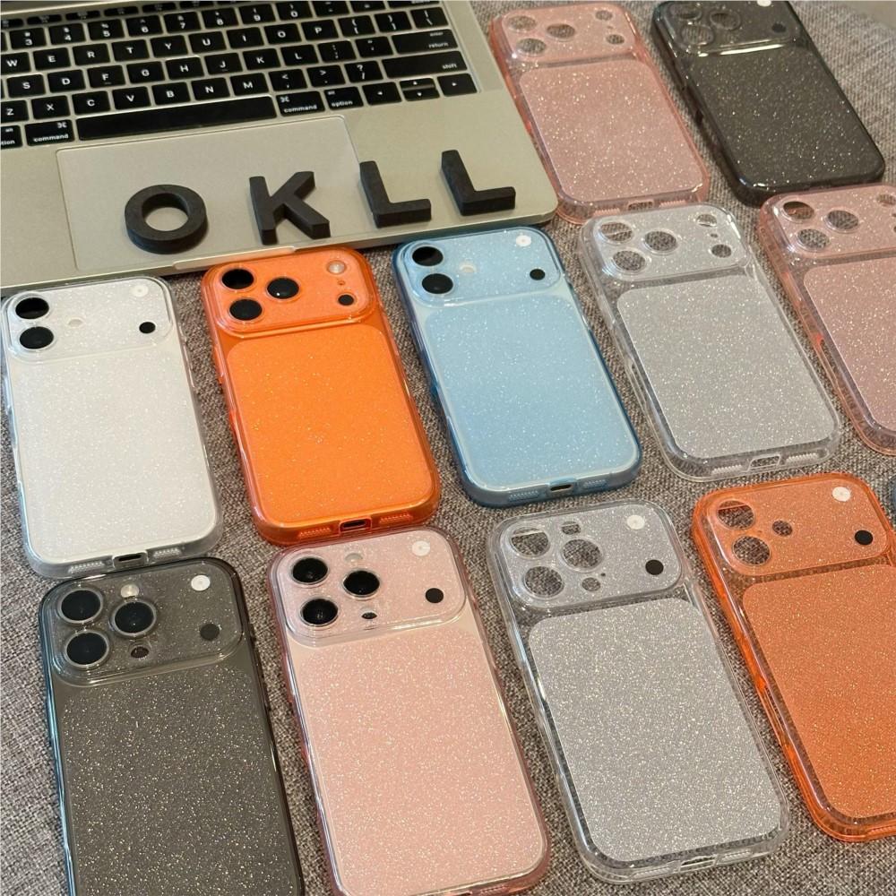 Bling Glitter Soft Silicone Rubber TPU Gel Phone Case for iPhone 17 16 15 14 Plus 13 Pro Max Shockproof Clear Thin Cover Capa