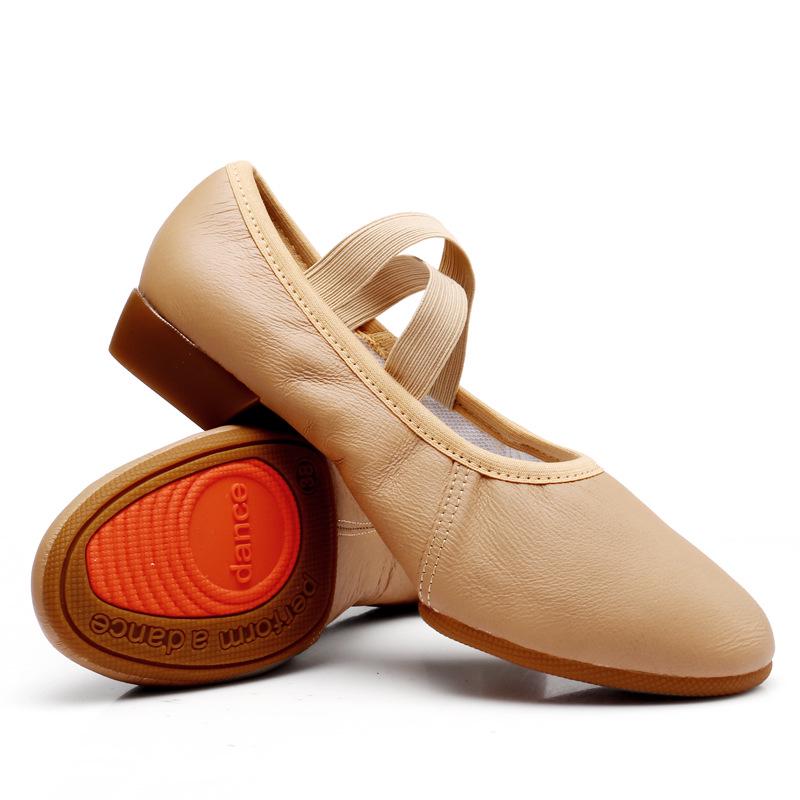 Women's Soft Bottom Pigskin Ballet Shoes - New Style for Classical Dance Training