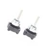 Handlebar Clamp Replacement Bolt Pair with Knob Style Grip, Black 2 Piece Motorcycle Fastener Set with Threaded Shaft for Small Bike Maintenance
