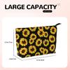 Custom Sunflower Pattern Toiletry Bag Women Cosmetic Bags Makeup Organizer Lady Portable Storage Dopp Kit Case