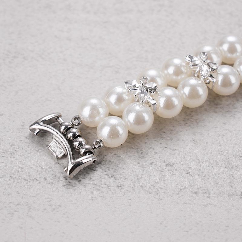 Compatible Silver White Diamond Style Chain Bracelet for Apple Watch Series 9 to 4