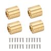 4 Pcs Brass Wheel Hex Hub Adapter RC Car Crawler Widen Adapter for 110 RC Crawler 1.9 2.2in VP