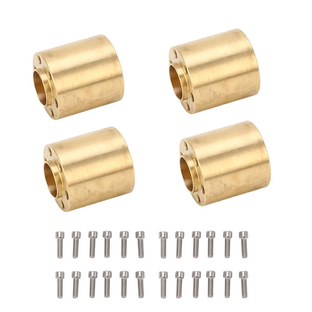 4 Pcs Brass Wheel Hex Hub Adapter RC Car Crawler Widen Adapter for 110 RC Crawler 1.9 2.2in VP