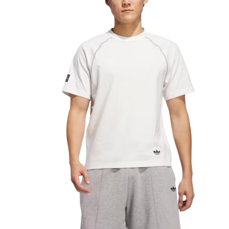 adidas Originals Shmoofoil Featherweight Comfortable Quick-Drying Soft Skin-Friendly Short Sleeve T-Shirt Unisex Tops White JC7653