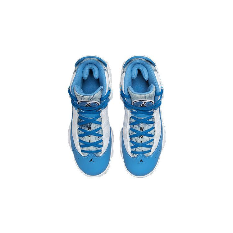 Air Jordan 6 Rings GS Bleached Denim Kids Sneakers White Dutch-Blue DM8956-100