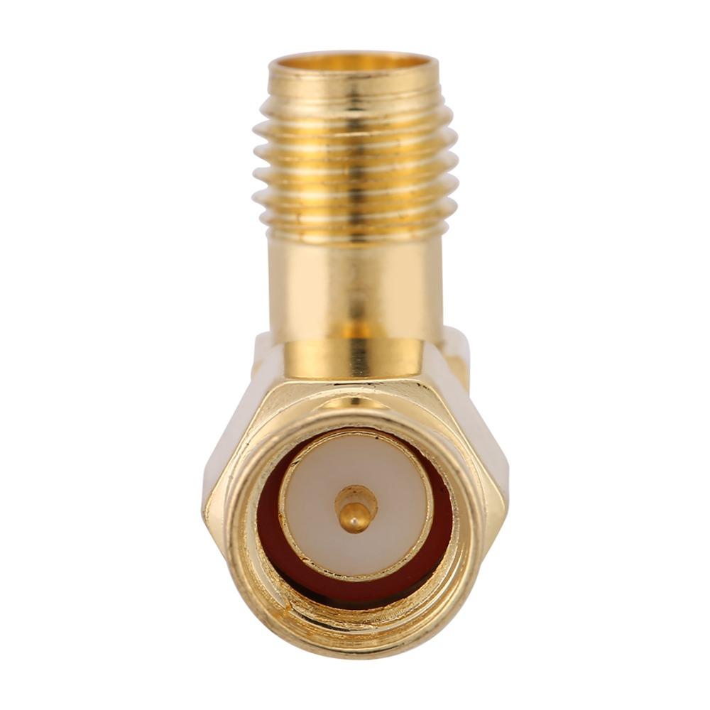 4PCS Gold Plated Contacts SMA Male To Female Adapter 90 Degree Coaxial Connector  Two-Way Radio