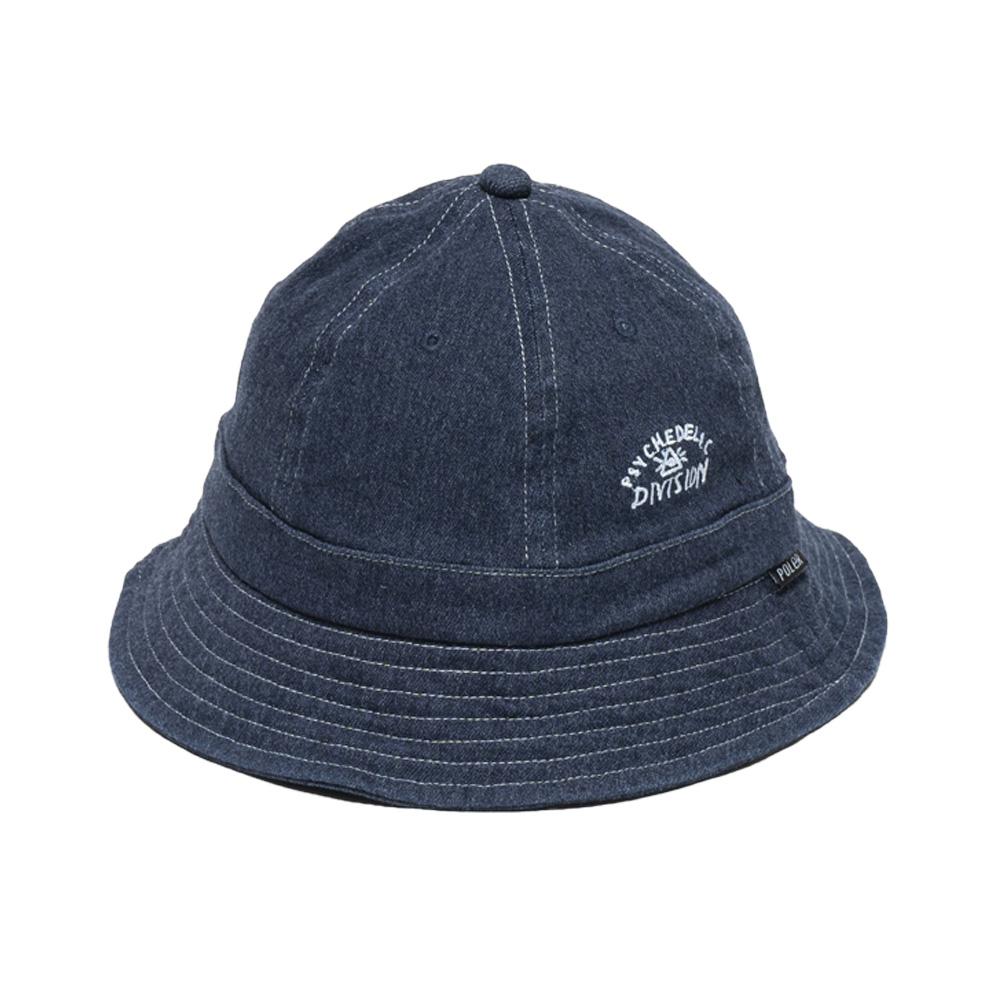 POLERSTUFF Washed Bell Hat Blue Denim