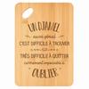 Cutting Board - PLANETEE - A Djamel Also Great (Bamboo Aperitif Platter) - Natural Bamboo - 30x20x1 Cm - Hole 24 Mm