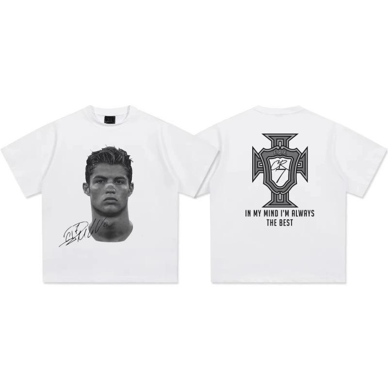 Fashion Women T-Shirt Cristiano Ronaldo Portrait Print High Quality