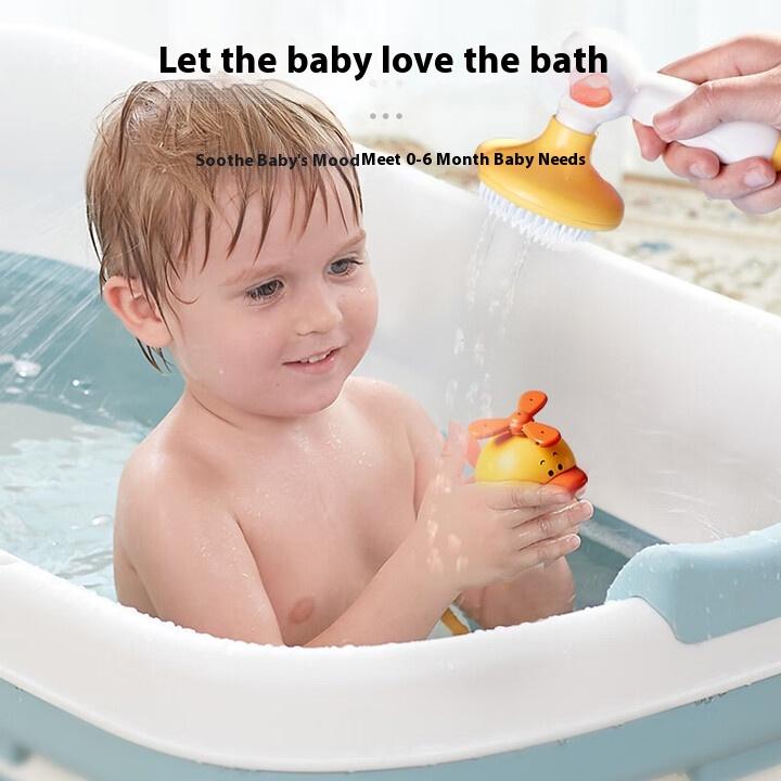 Baby Bath Toys, Children's Shower Electric Bath, Baby Bathroom Bath Bath Play Toys, Sealed Waterproof Little Yellow Duck 5-piece Set
