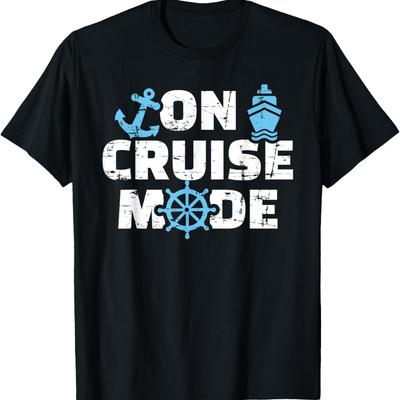 On Cruise Mode Letters Graphic TShirt High Quality Cotton Casual Style Crewneck Regular Short Sleeve Unisex Allmatch Shirts