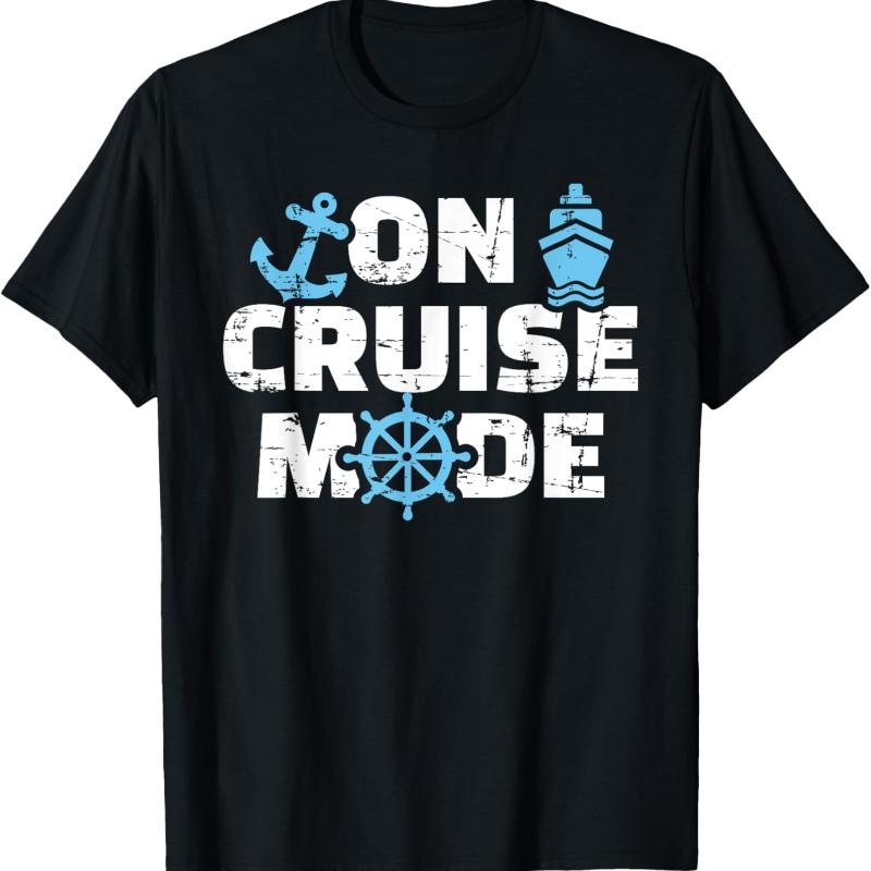 On Cruise Mode Letters Graphic TShirt High Quality Cotton Casual Style Crewneck Regular Short Sleeve Unisex Allmatch Shirts