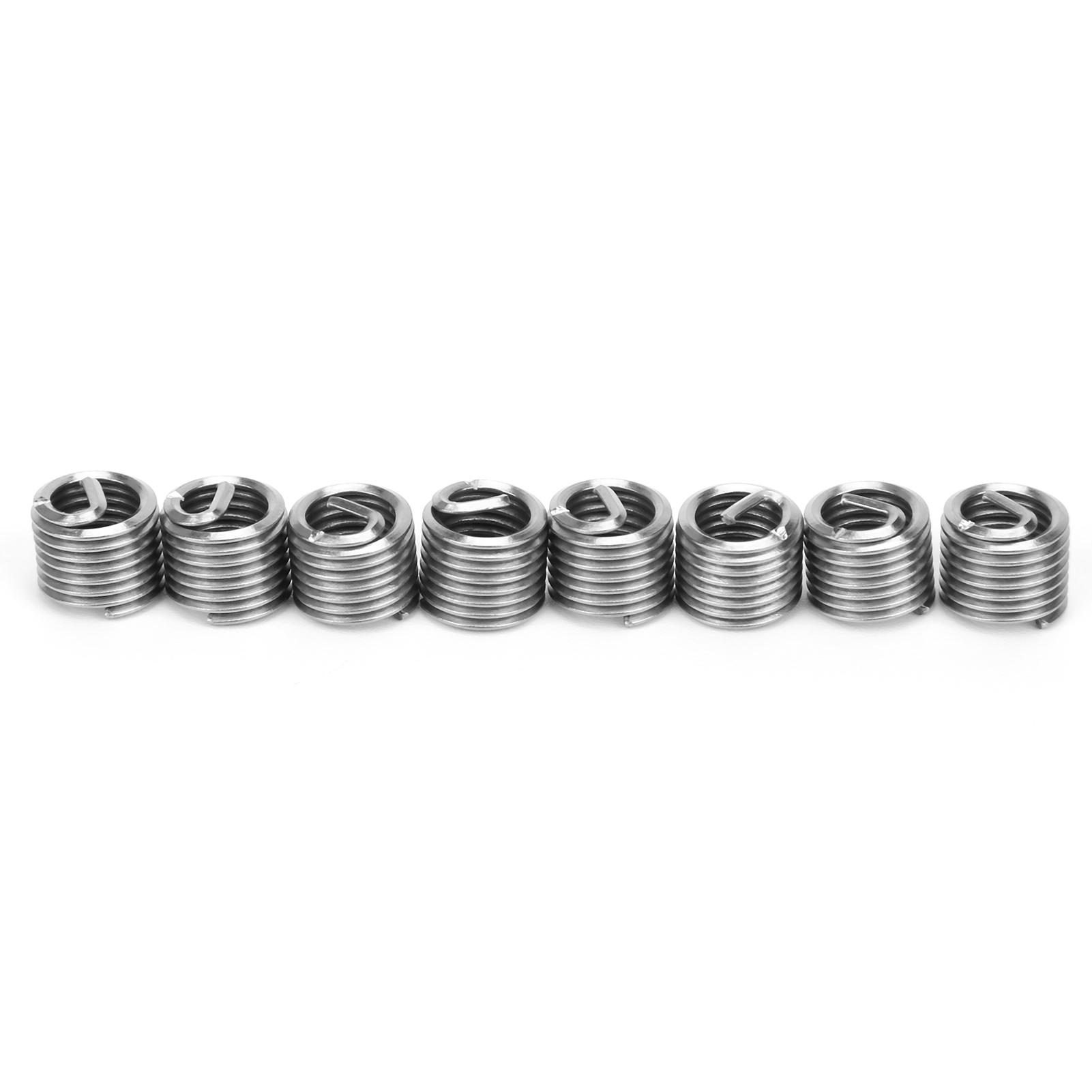 50 Pièces Inserts de Réparation de Filetage Fil d'Acier Manchon Accessoires Matériel M8 x 1.25