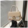 Splicing popular lock 2025 large-capacity new large-capacity fashionable simple crossbody portable shoulder women's bag