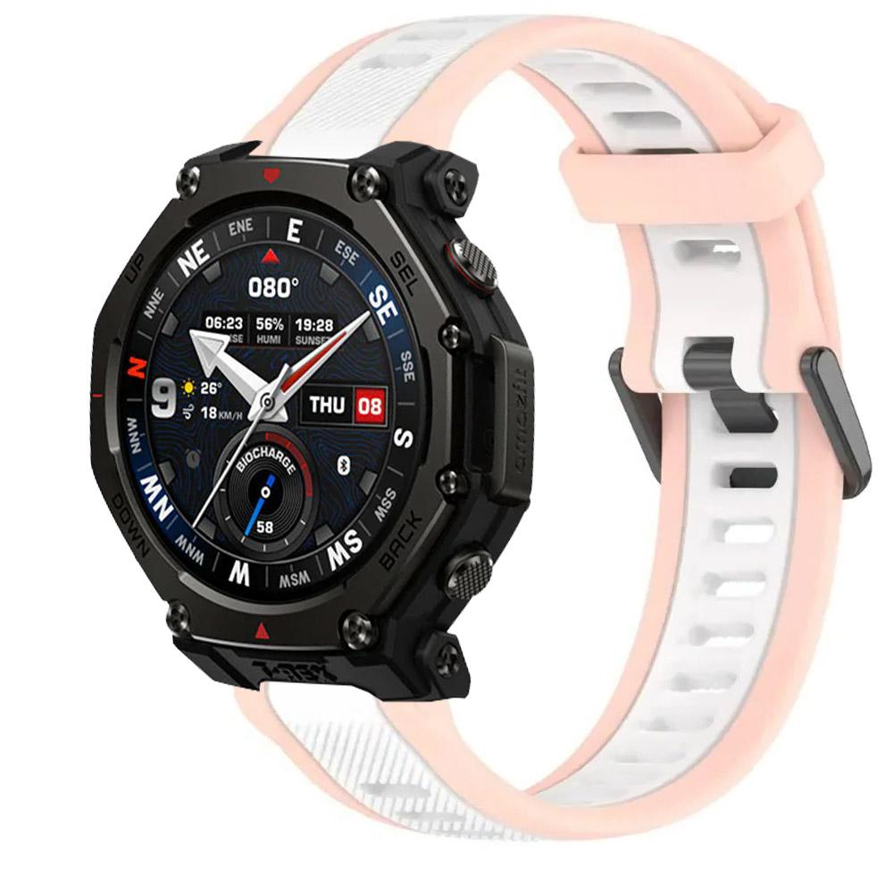 18/20/22mm Sports Silicone Strap for Amazfit T-Rex3 Pro 48mm 44mm Comfortable Breathable Wristband for Amazfit Helio/Balance 2-1