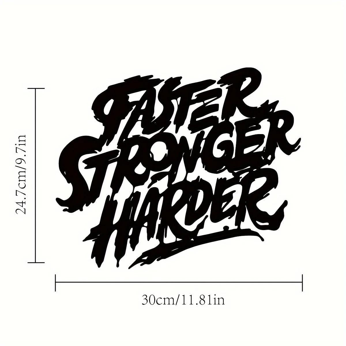 

Быстрее Сильнее Тверже Металлическое Настенное Искусство Вдохновляющая Цитата для Офиса Мотивационный Настенный Декор Идеальный Подарок для Мотивации светло-серый