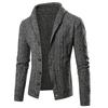Autumn And Winter Men's Fashion Loose Cardigan Warm Lapel Hooded Jacket Sweater