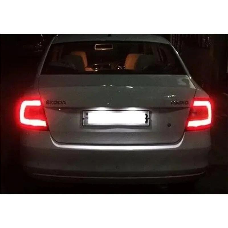 New 12V Car LED Number License Plate Light Octavia Superb Rapid Yeti Fabia for 2pcs A7 A1 A3 A4 A6Q3Q5