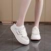 White shoes for women in summer, breathable mesh, thick sole, height increasing sports and leisure shoes