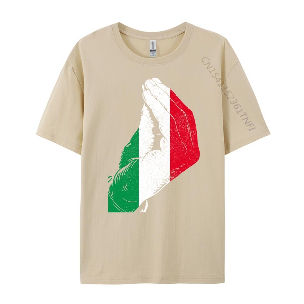 Italy Hand Gesture Italy Flag Pride Free Shippping Clothes Luxury Tshirt Birthday Cute Oversized T Shirt