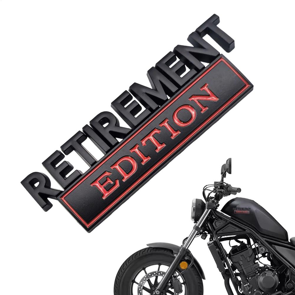 Emblème de Voiture Édition Retraite Autocollants de Voiture Autocollant Extérieur Métallique 3D Pour Camion Véhicule Capot Porte Hayon Amélioration Pare-chocs
