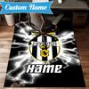 Custom Name Juventus Sportive Rug Game Carpet, Floor Mat for Bedroom Living Room Entryway Rug, Home Decor Idea Gift for Christmas Birthday