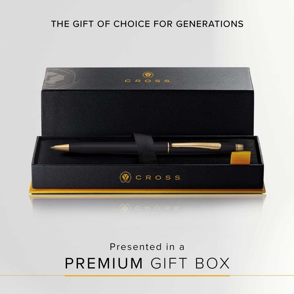Cross Classic Century Classic Black Ballpoint Pen in a Premium Gift Medium Perfect Gift for Day or Promotion Box, Nib, Father's
