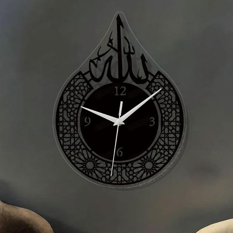 Islamic Eid Wall Clock Silent for Time Clocks for Home Kids Room Bedroom Office Cafe Decoration Hanging Silence Dropshipping