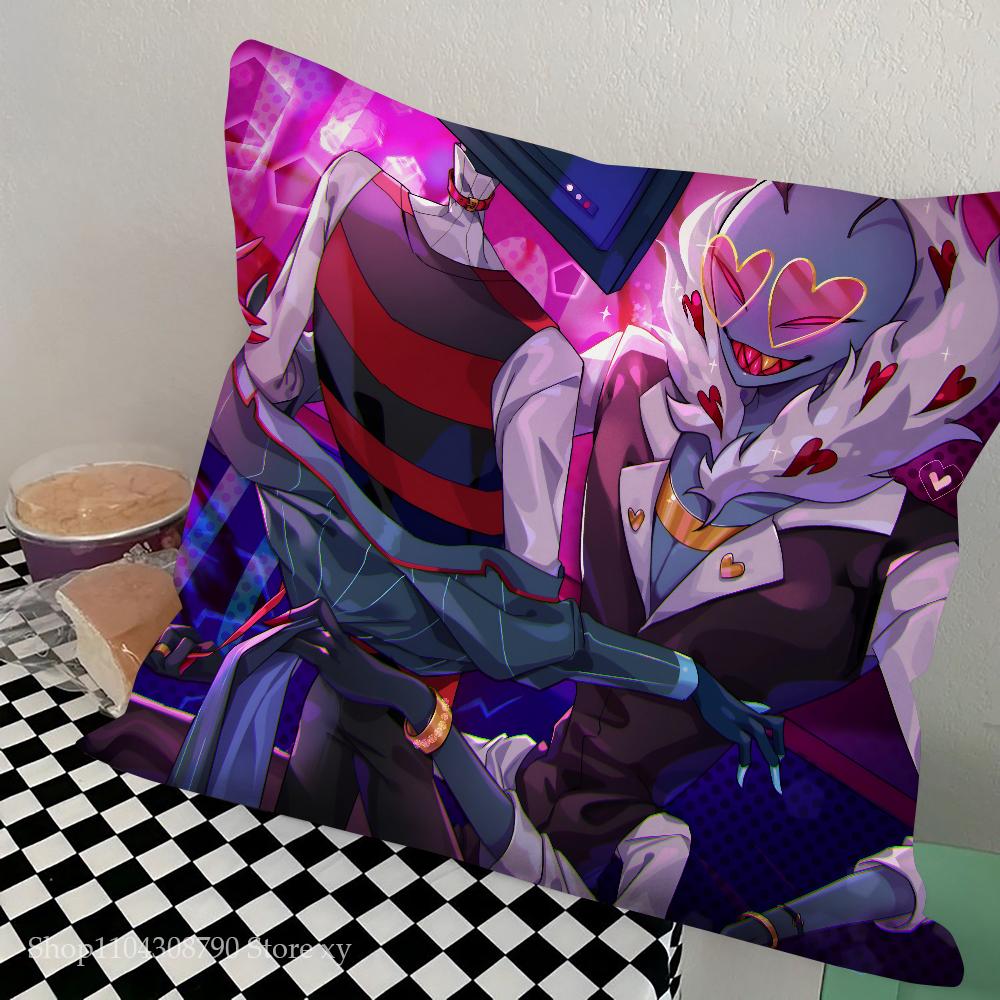 Anime H-Hazbin H-Hotels Pillow Case Square Pillow Bedroom Sofa Leisure Comfort Cushion Car Living Room Home Decoration