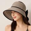Summer Straw Sun Hat Women's Outdoor Big Eave Hare Hat Foldable Beach Sun Hat
