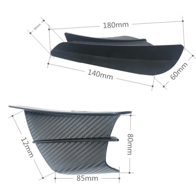 Universal motorcycle side fenders with glossy carbon coating, forged, with air deflectors