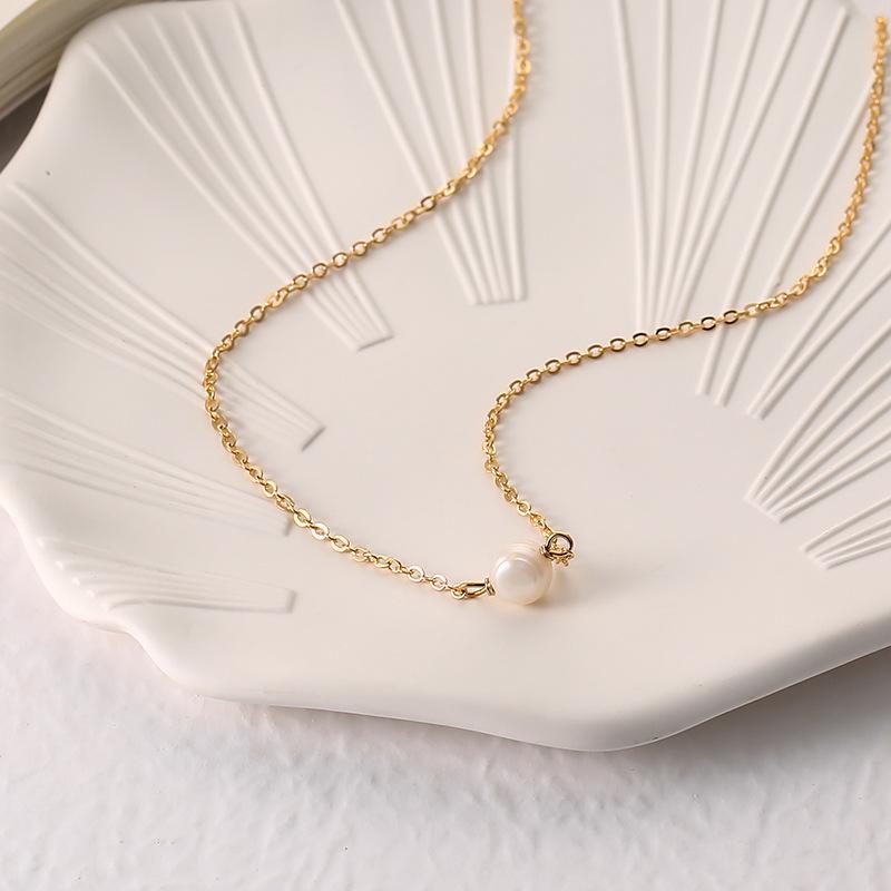 Necklace, Cold Wind Imitation Pearl Personality Temperament Pendant Necklace Female Collarbone Neck Chain